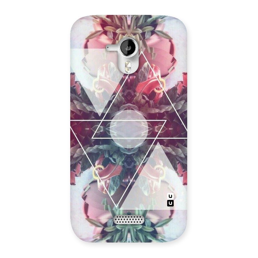 Floral Triangle Back Case for Micromax Canvas HD A116