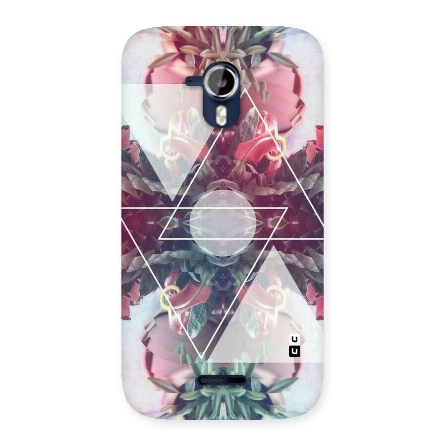 Floral Triangle Back Case for Micromax Canvas Magnus A117
