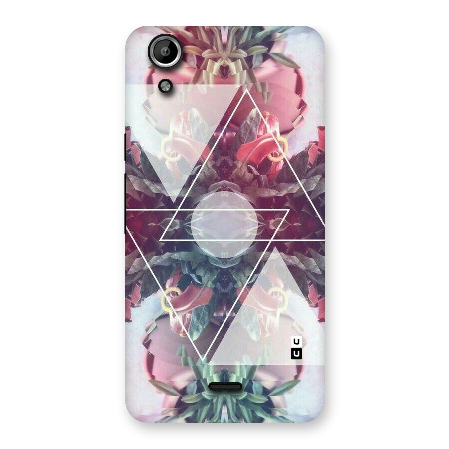 Floral Triangle Back Case for Micromax Canvas Selfie Lens Q345