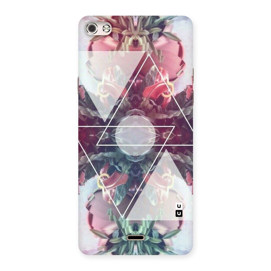 Floral Triangle Back Case for Micromax Canvas Silver 5