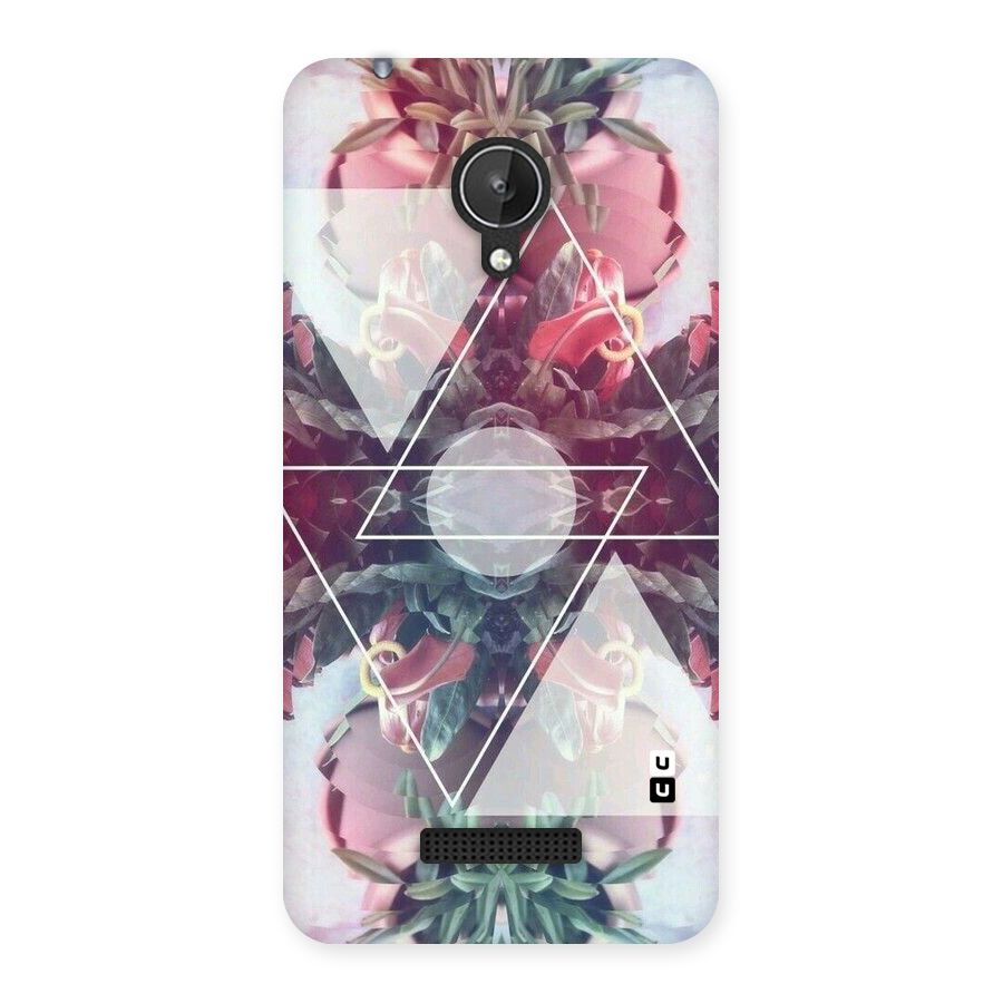Floral Triangle Back Case for Micromax Canvas Spark Q380