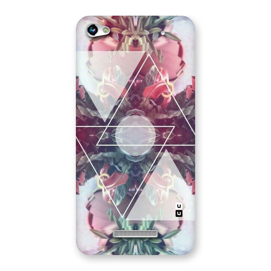 Floral Triangle Back Case for Micromax Hue 2
