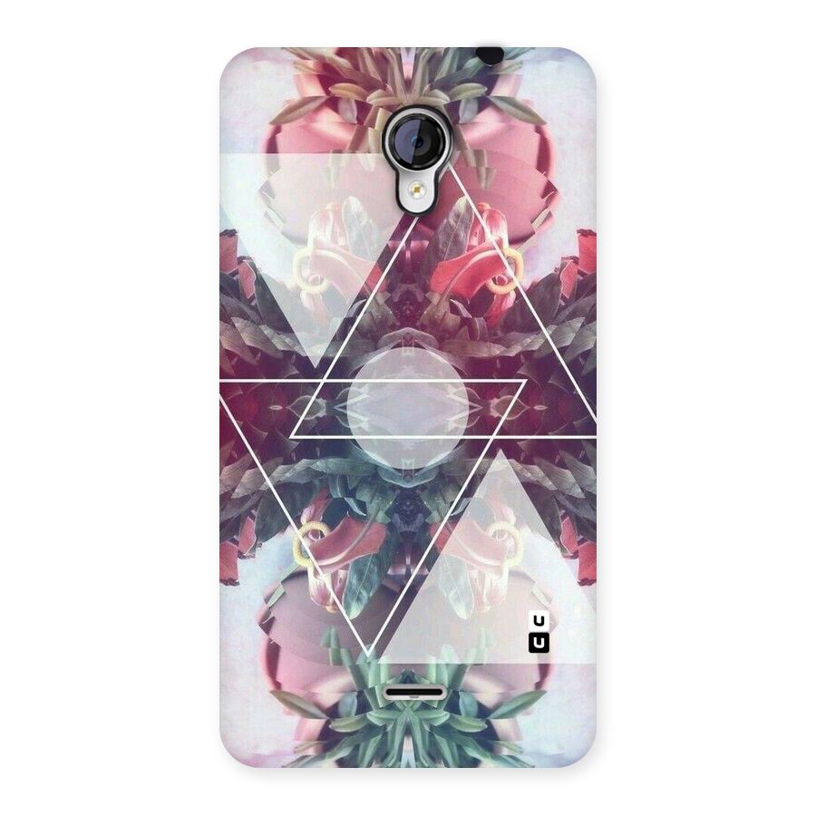 Floral Triangle Back Case for Micromax Unite 2 A106