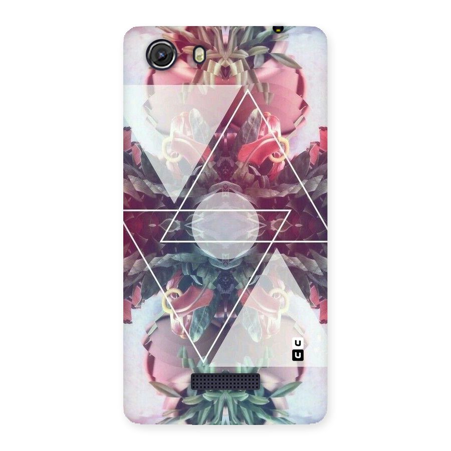 Floral Triangle Back Case for Micromax Unite 3