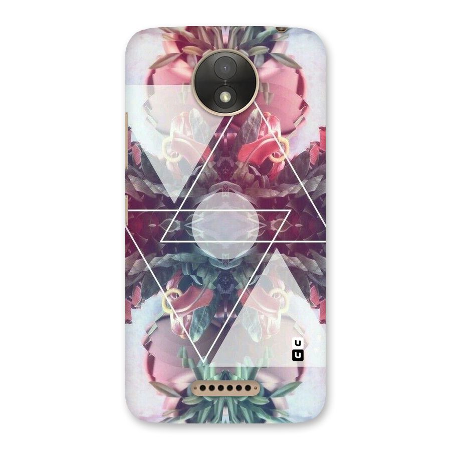 Floral Triangle Back Case for Moto C Plus