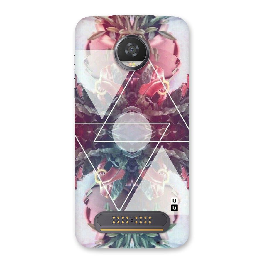Floral Triangle Back Case for Moto Z2 Play