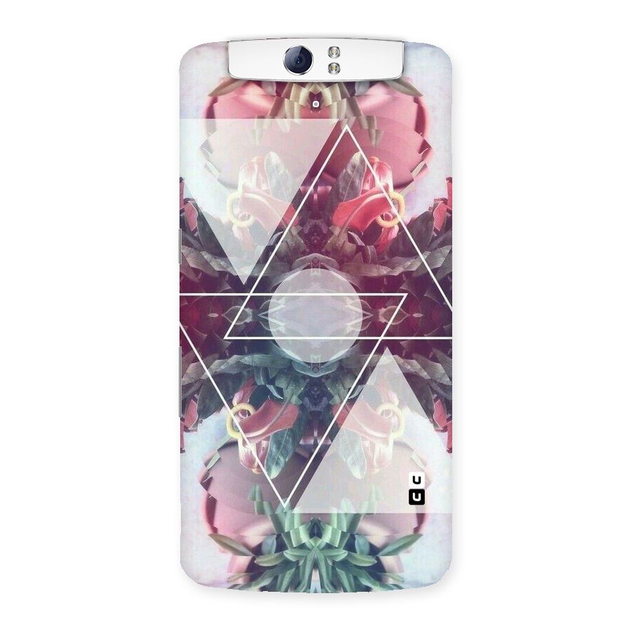 Floral Triangle Back Case for Oppo N1