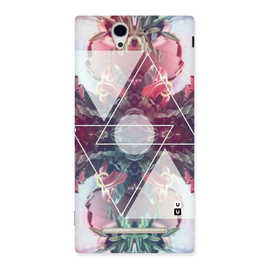 Floral Triangle Back Case for Sony Xperia C3