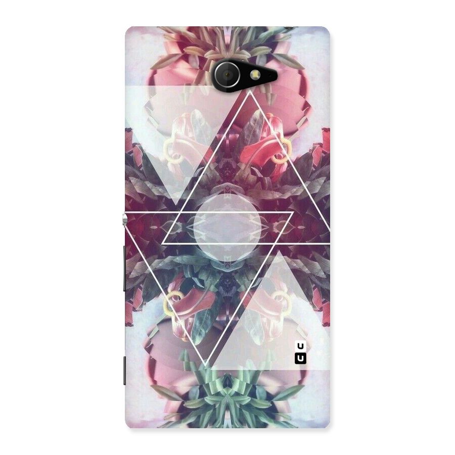 Floral Triangle Back Case for Sony Xperia M2