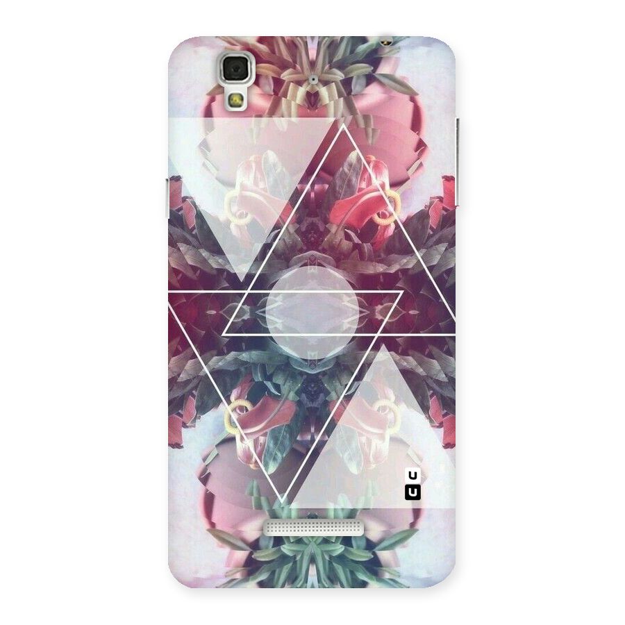 Floral Triangle Back Case for YU Yureka Plus