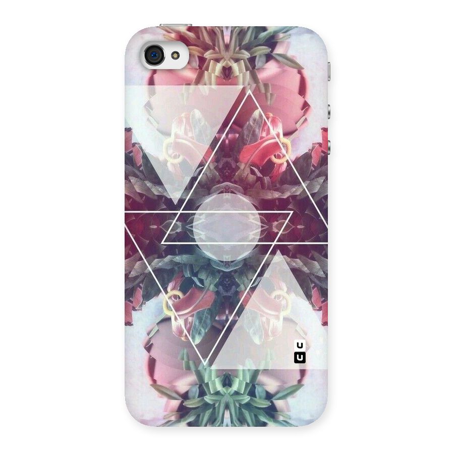 Floral Triangle Back Case for iPhone 4 4s