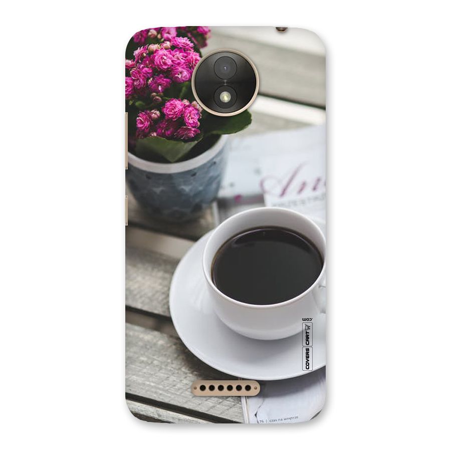 Flower And Blend Back Case for Moto C Plus