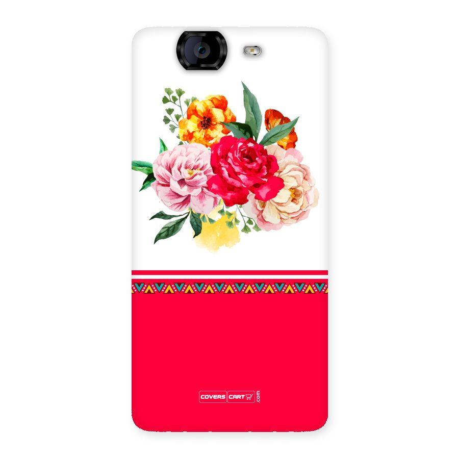 Flower Fusion Back Case for Canvas Knight A350