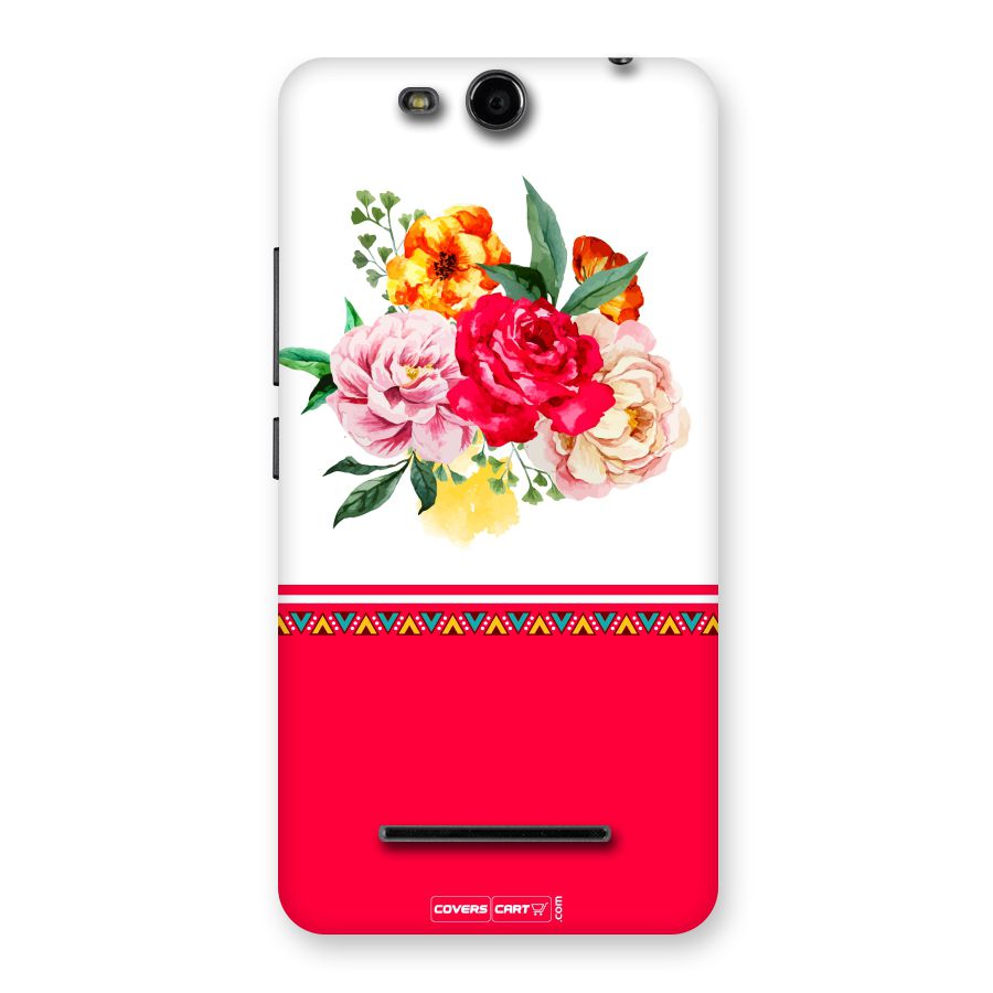 Flower Fusion Back Case for Micromax Canvas Juice 3 Q392