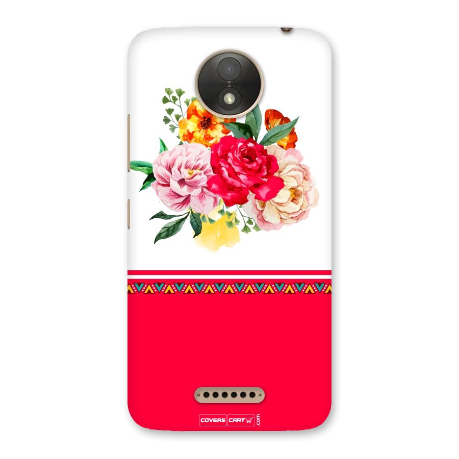 Flower Fusion Back Case for Moto C Plus