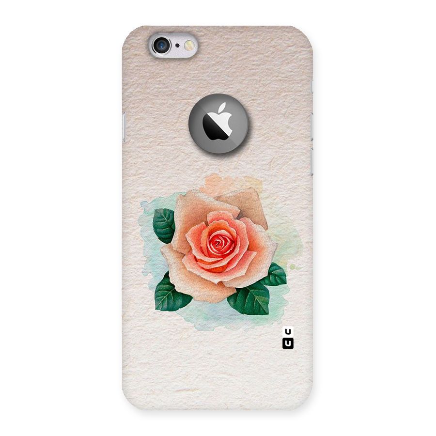 Flower Water Art Back Case for iPhone 6 Logo Cut