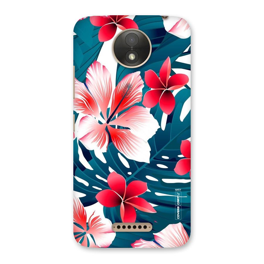 Flower design Back Case for Moto C Plus