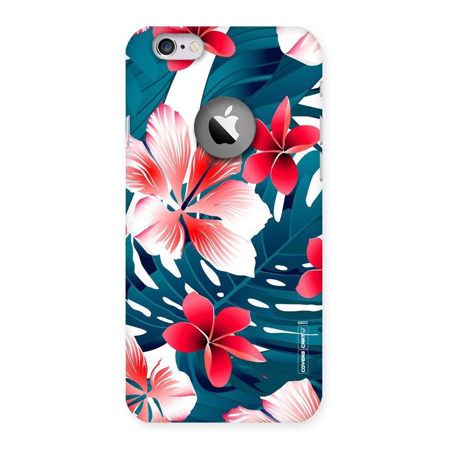 Flower design Back Case for iPhone 6 Logo Cut