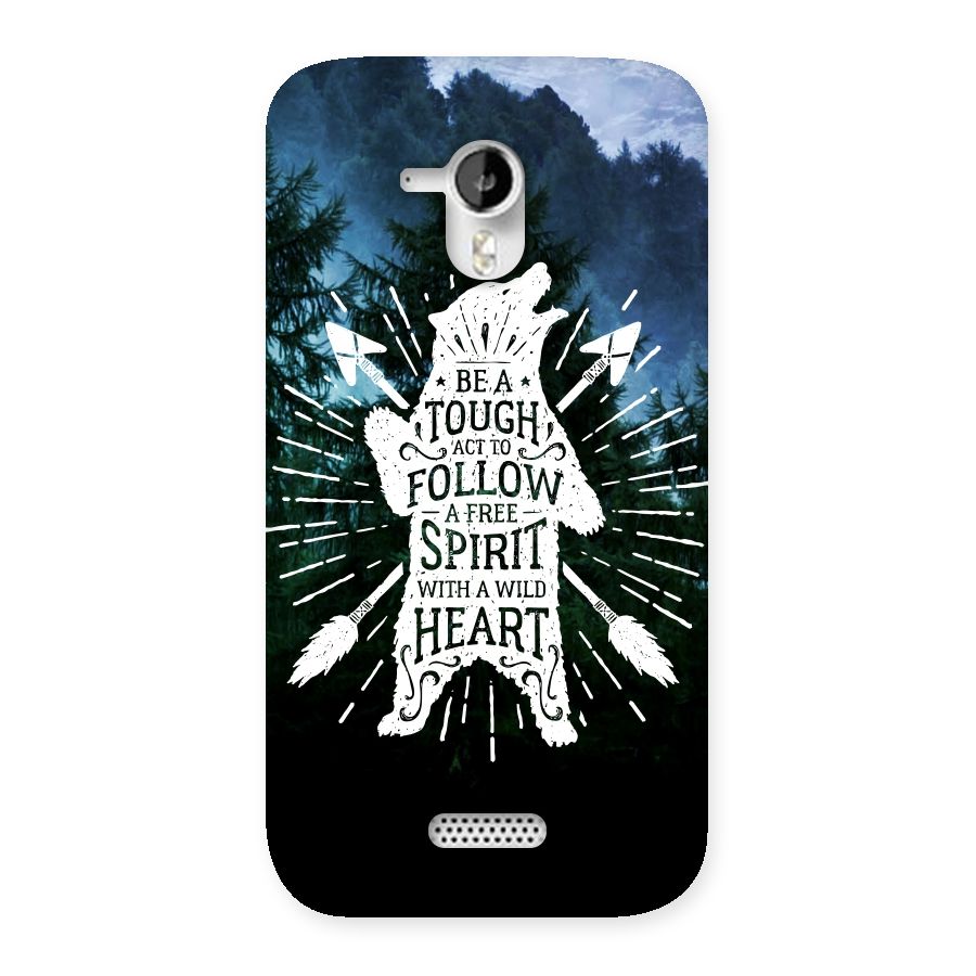 Follow Spirit Heart Back Case for Micromax Canvas HD A116