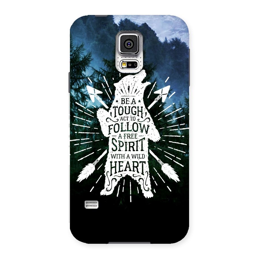 Follow Spirit Heart Back Case for Samsung Galaxy S5