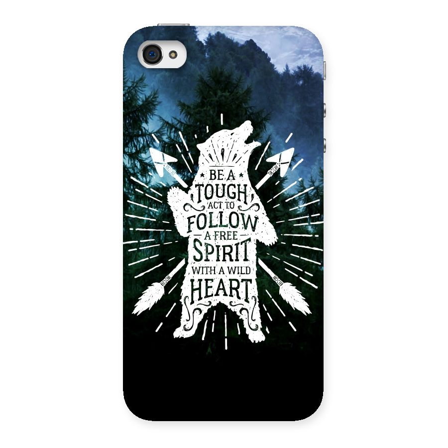 Follow Spirit Heart Back Case for iPhone 4 4s