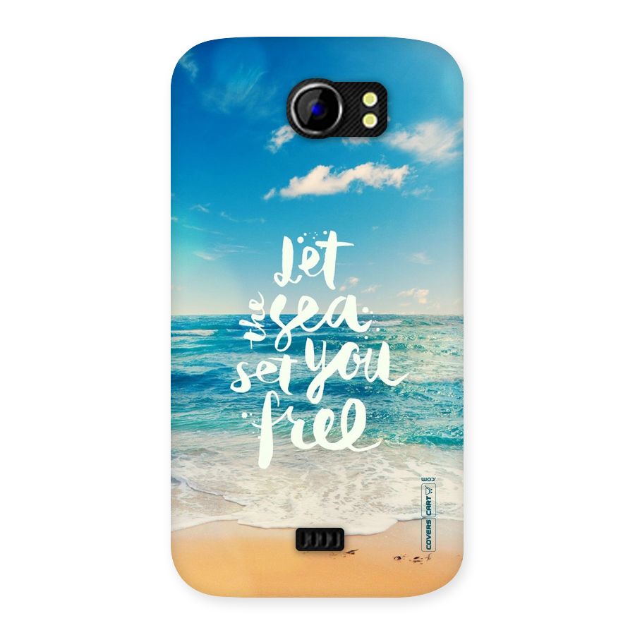 Free Sea Back Case for Micromax Canvas 2 A110