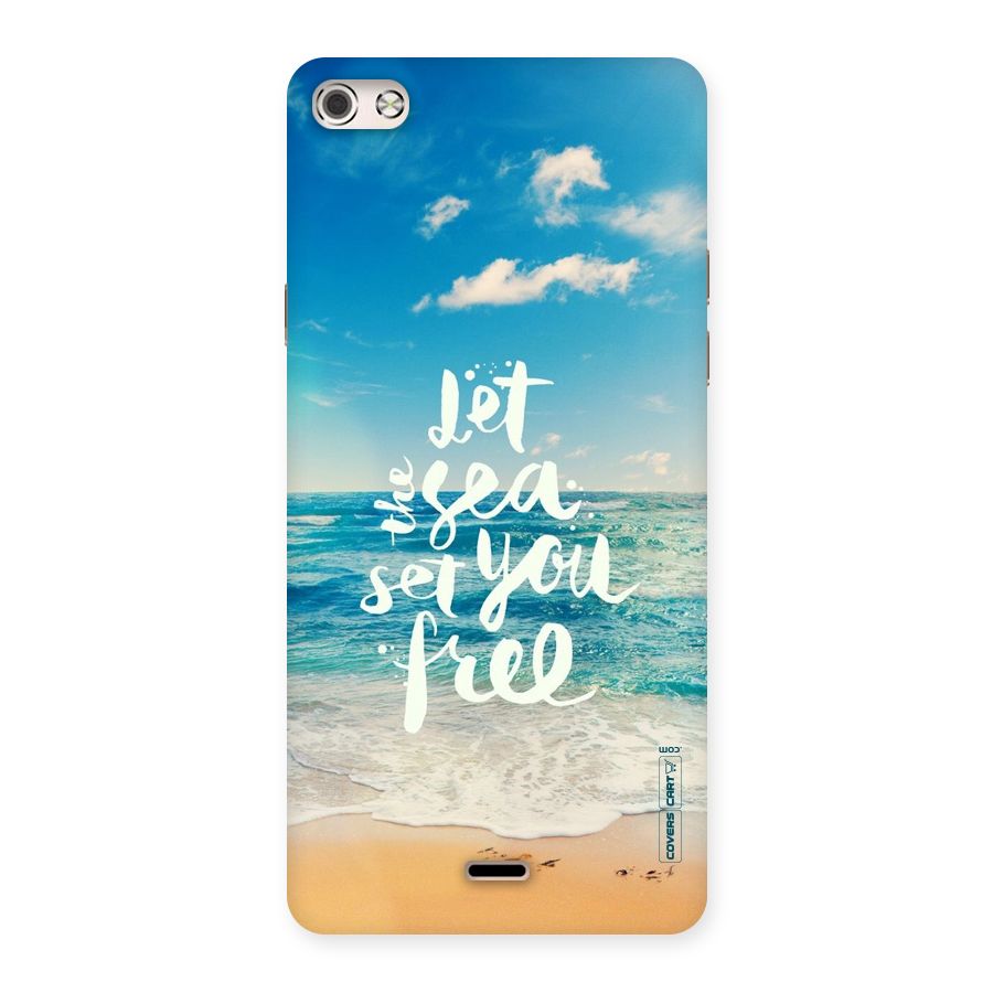 Free Sea Back Case for Micromax Canvas Silver 5
