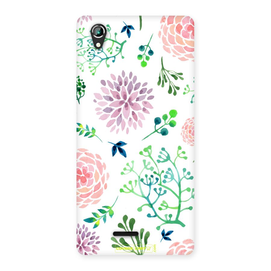 Fresh Floral Back Case for Lava Iris 800