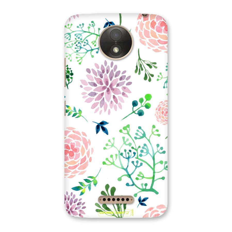 Fresh Floral Back Case for Moto C Plus