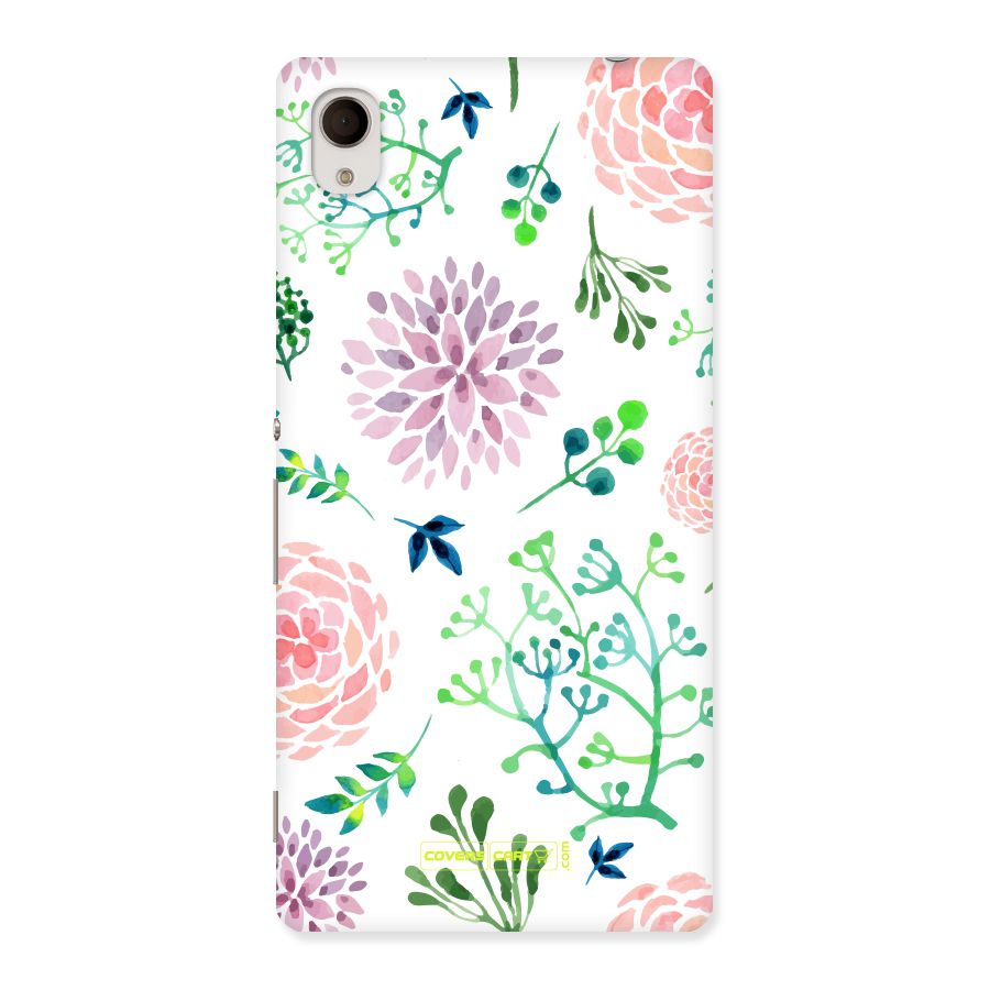 Fresh Floral Back Case for Xperia M4 Aqua