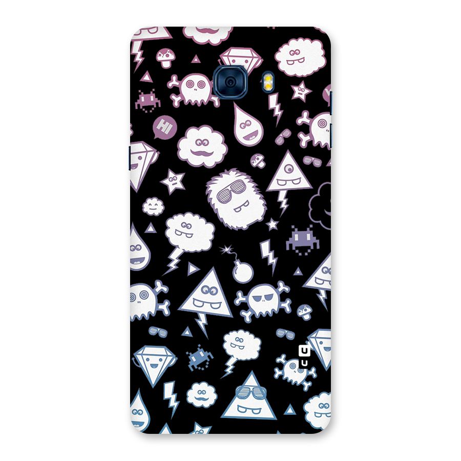Funny Faces Back Case for Galaxy C7 Pro