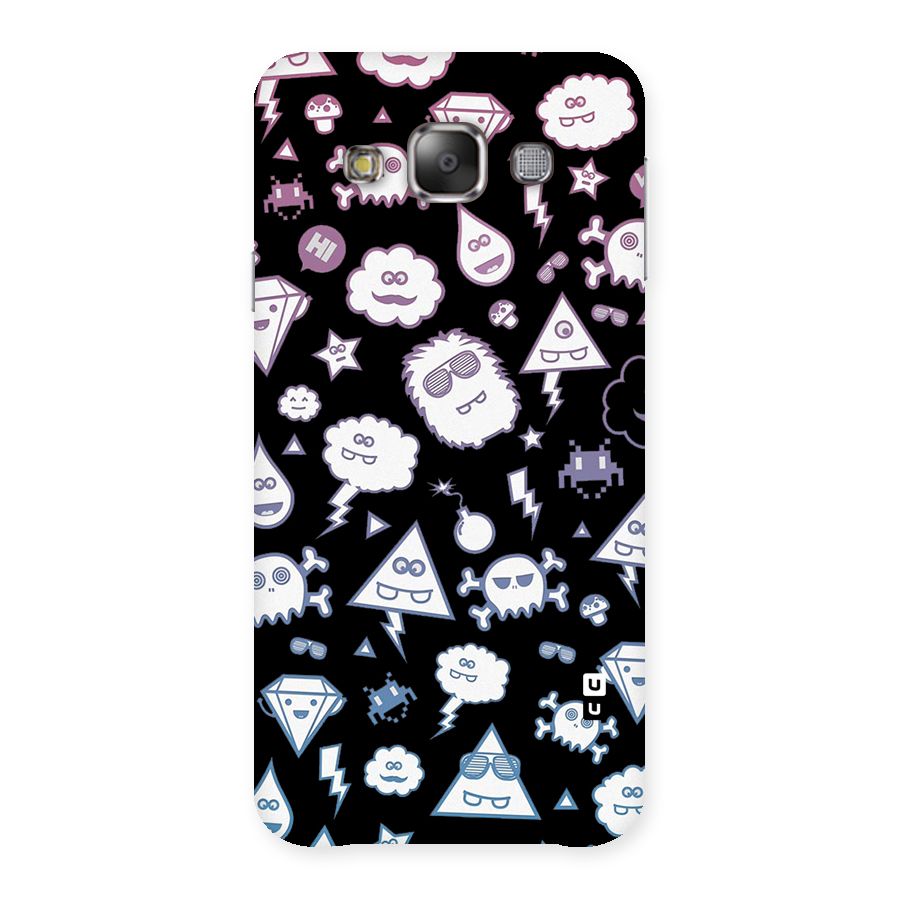 Funny Faces Back Case for Galaxy E7