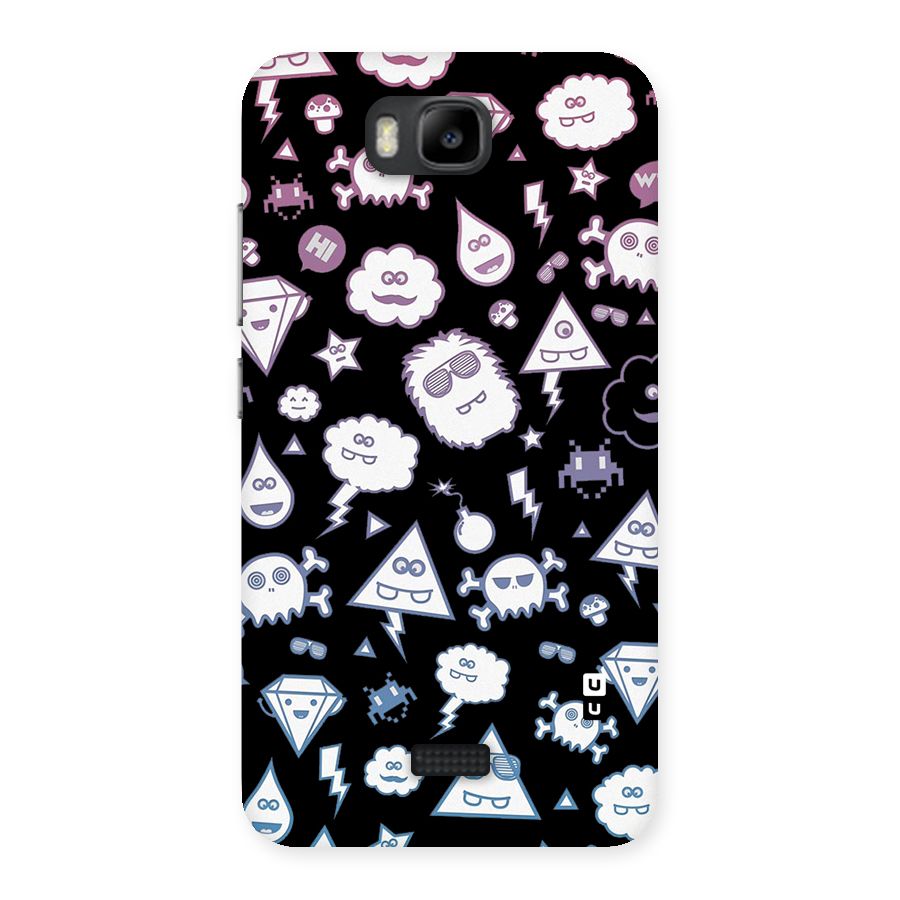 Funny Faces Back Case for Honor Bee