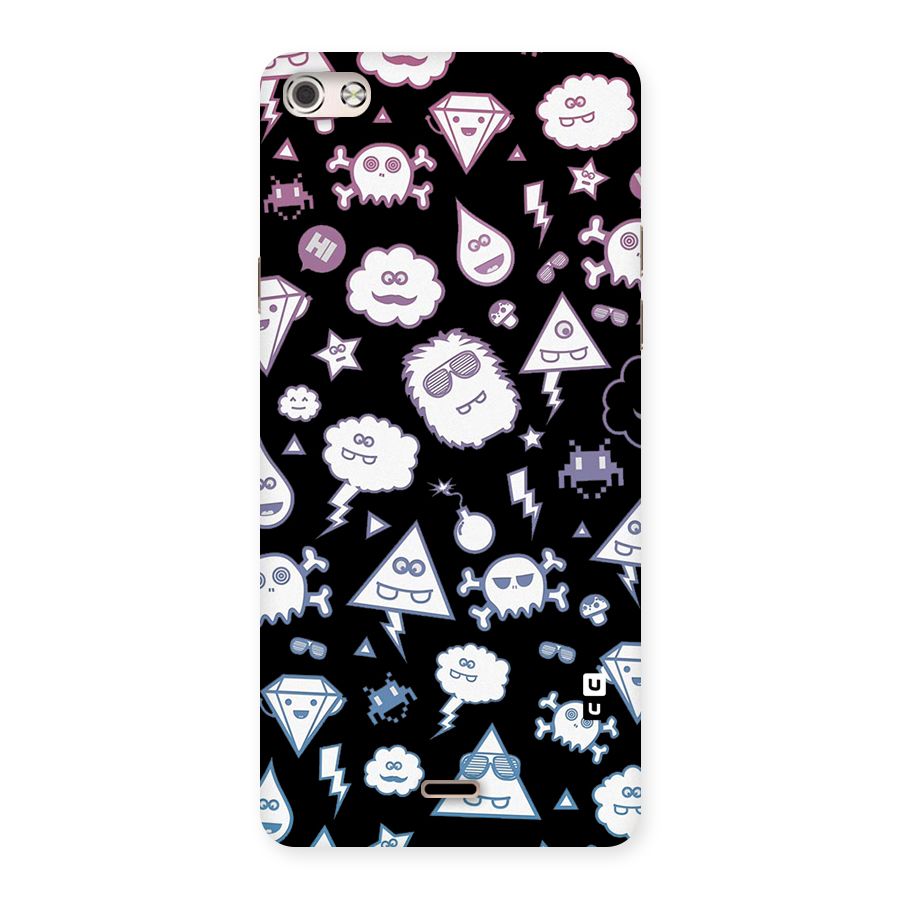 Funny Faces Back Case for Micromax Canvas Silver 5