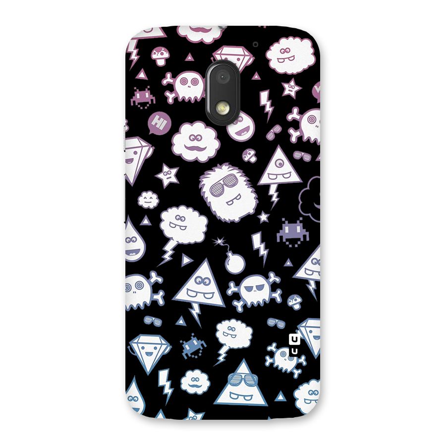 Funny Faces Back Case for Moto E3 Power