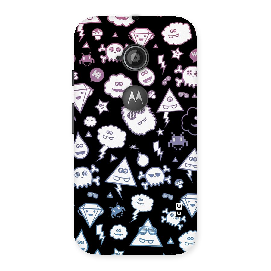 Funny Faces Back Case for Moto E 2nd Gen