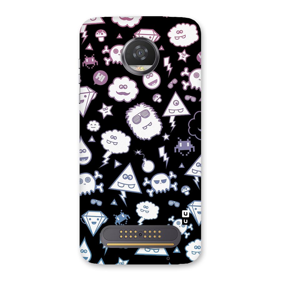 Funny Faces Back Case for Moto Z2 Play
