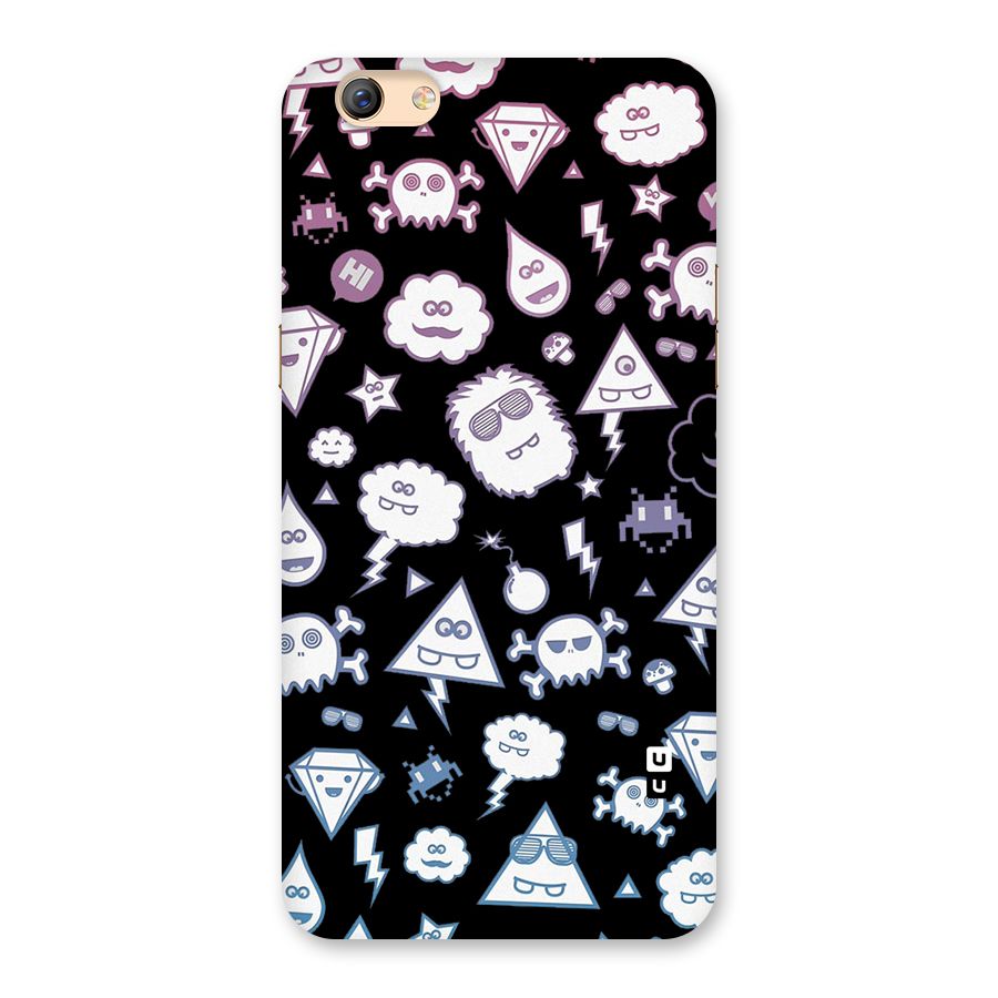 Funny Faces Back Case for Oppo F3 Plus