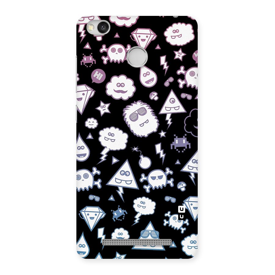 Funny Faces Back Case for Redmi 3S Prime