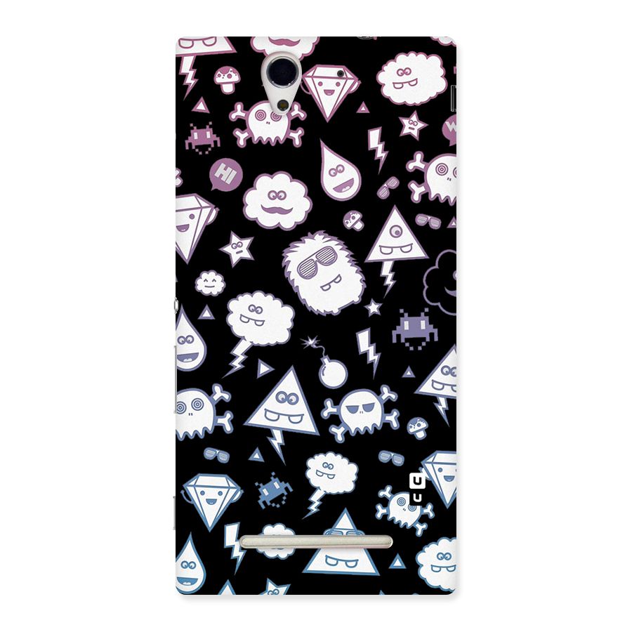 Funny Faces Back Case for Sony Xperia C3