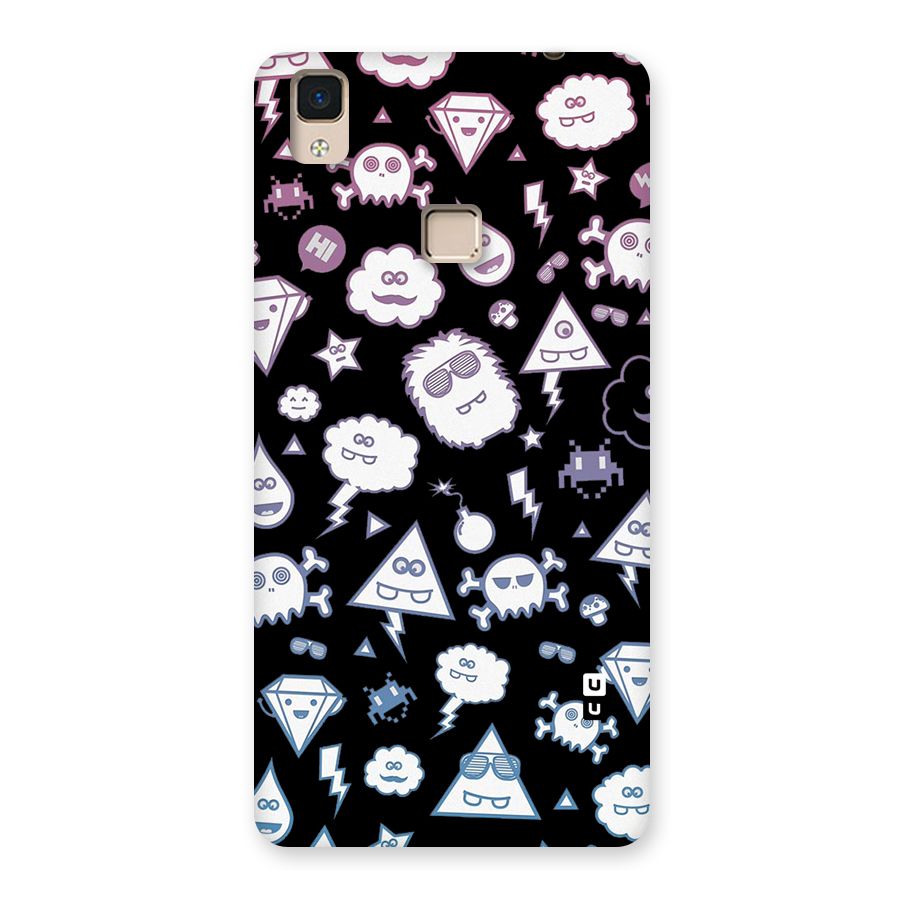 Funny Faces Back Case for V3 Max