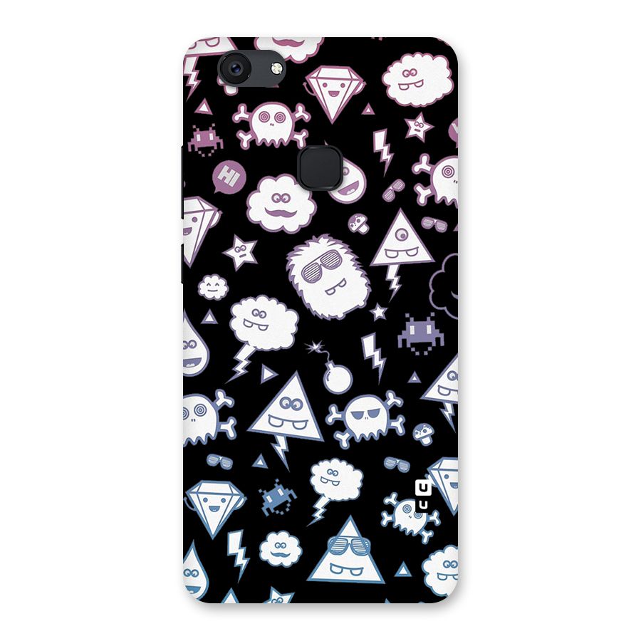 Funny Faces Back Case for Vivo V7 Plus