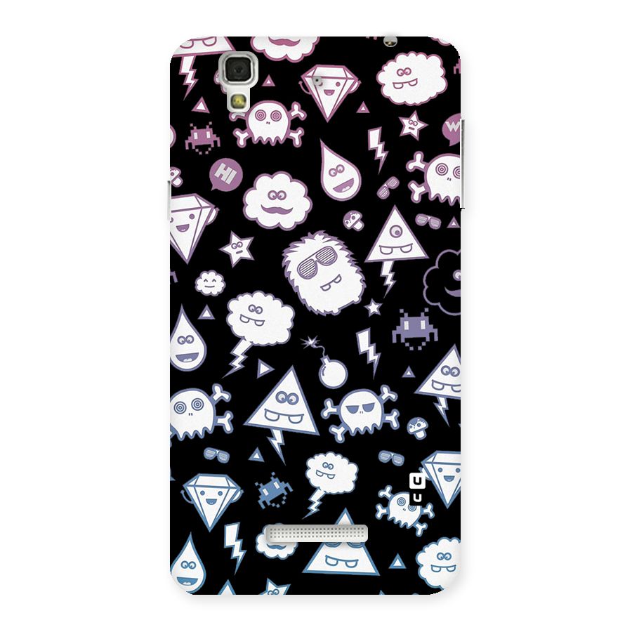 Funny Faces Back Case for Yu Yureka
