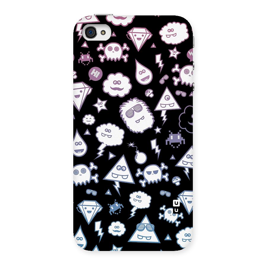 Funny Faces Back Case for iPhone 4 4s