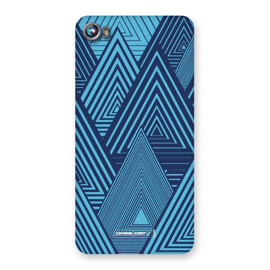 Geometric Blue Print Back Case for Canvas Fire 4
