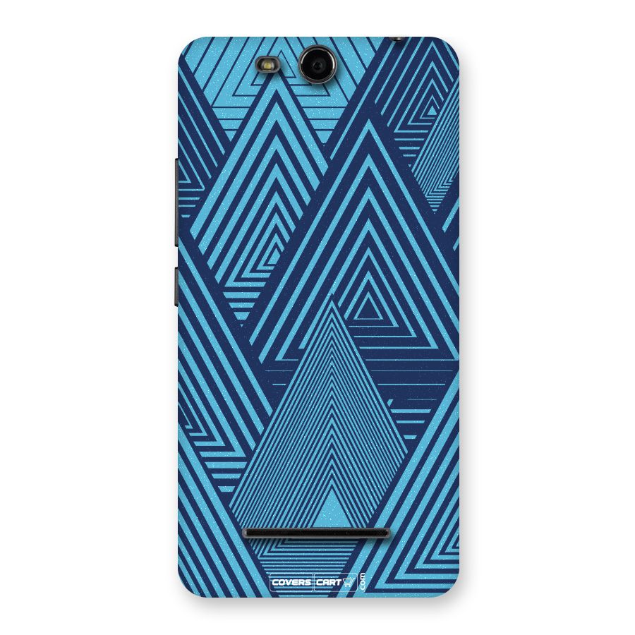 Geometric Blue Print Back Case for Canvas Juice 3