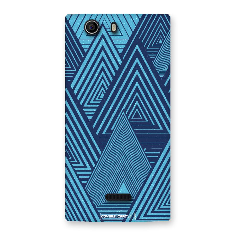 Geometric Blue Print Back Case for Canvas Nitro 2
