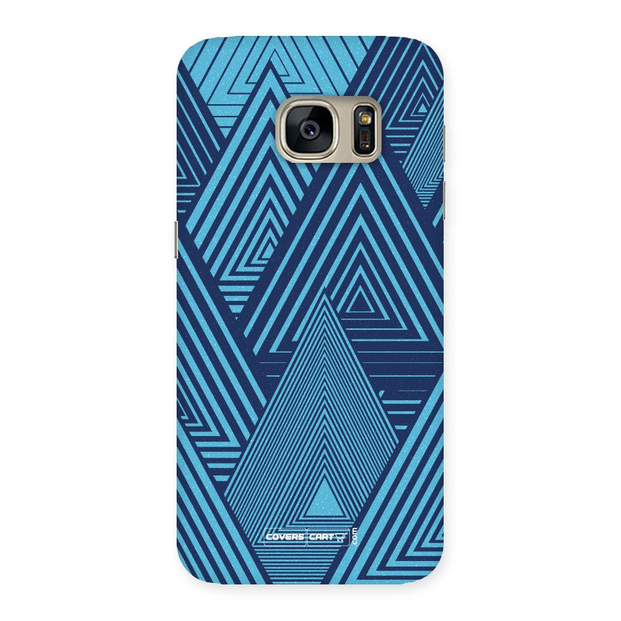 Geometric Blue Print Back Case for Galaxy S7