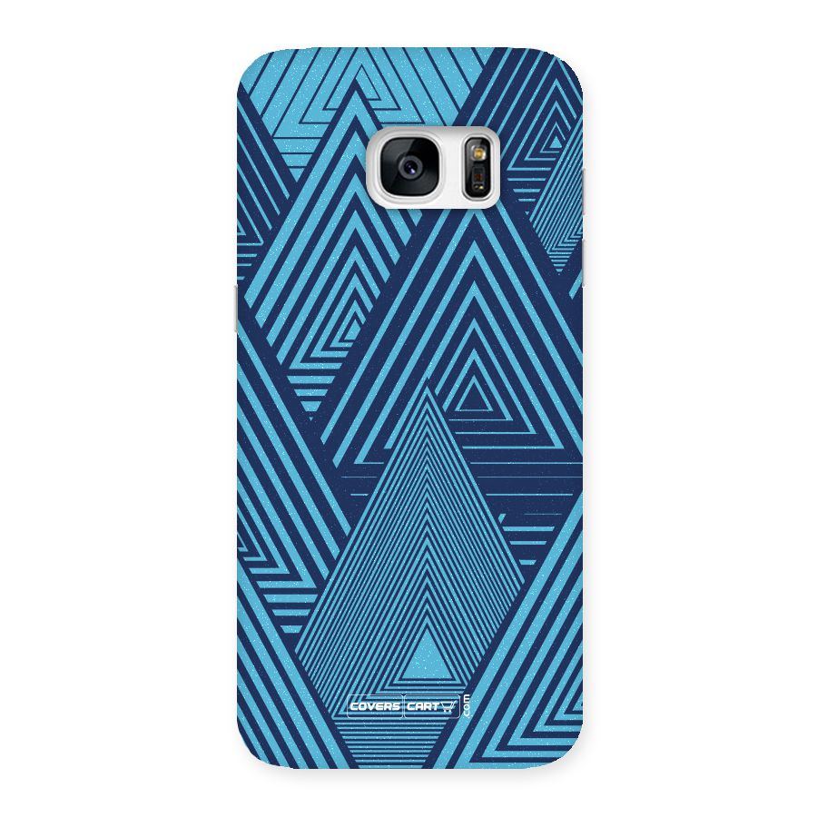 Geometric Blue Print Back Case for Galaxy S7 Edge
