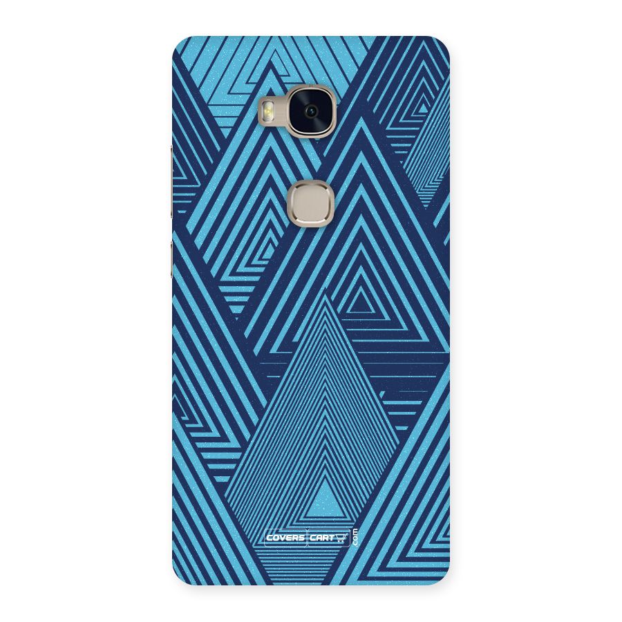 Geometric Blue Print Back Case for Huawei Honor 5X